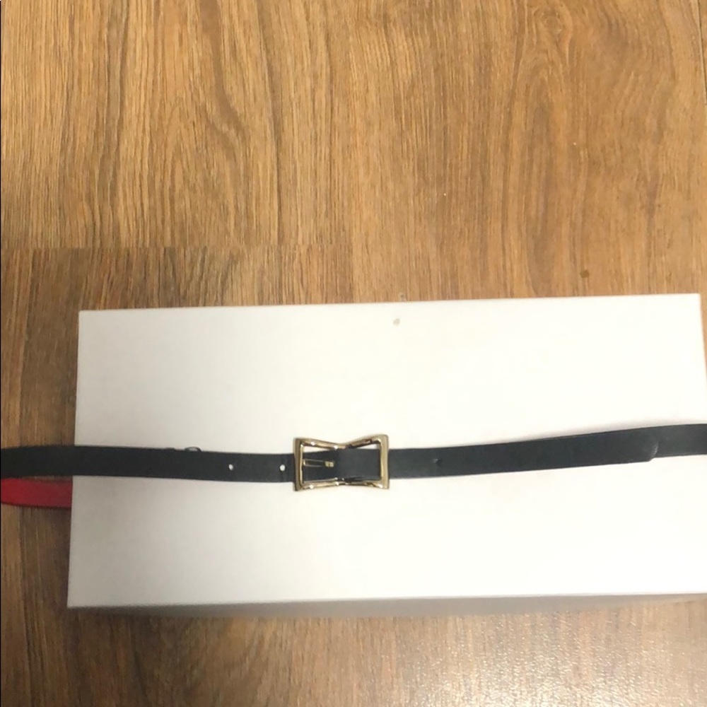 Black Belt w/ gold bow buckle